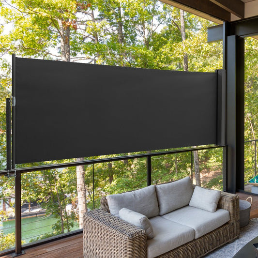9ft Length Side Awning Retractable Outdoor Privacy Screen - House Comfort