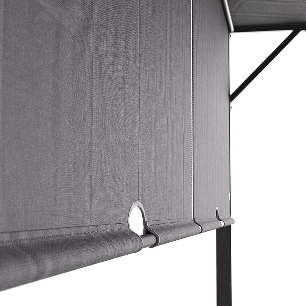 9ft Outdoor Steel Pergola Luxury with Retractable Canopy - House Comfort