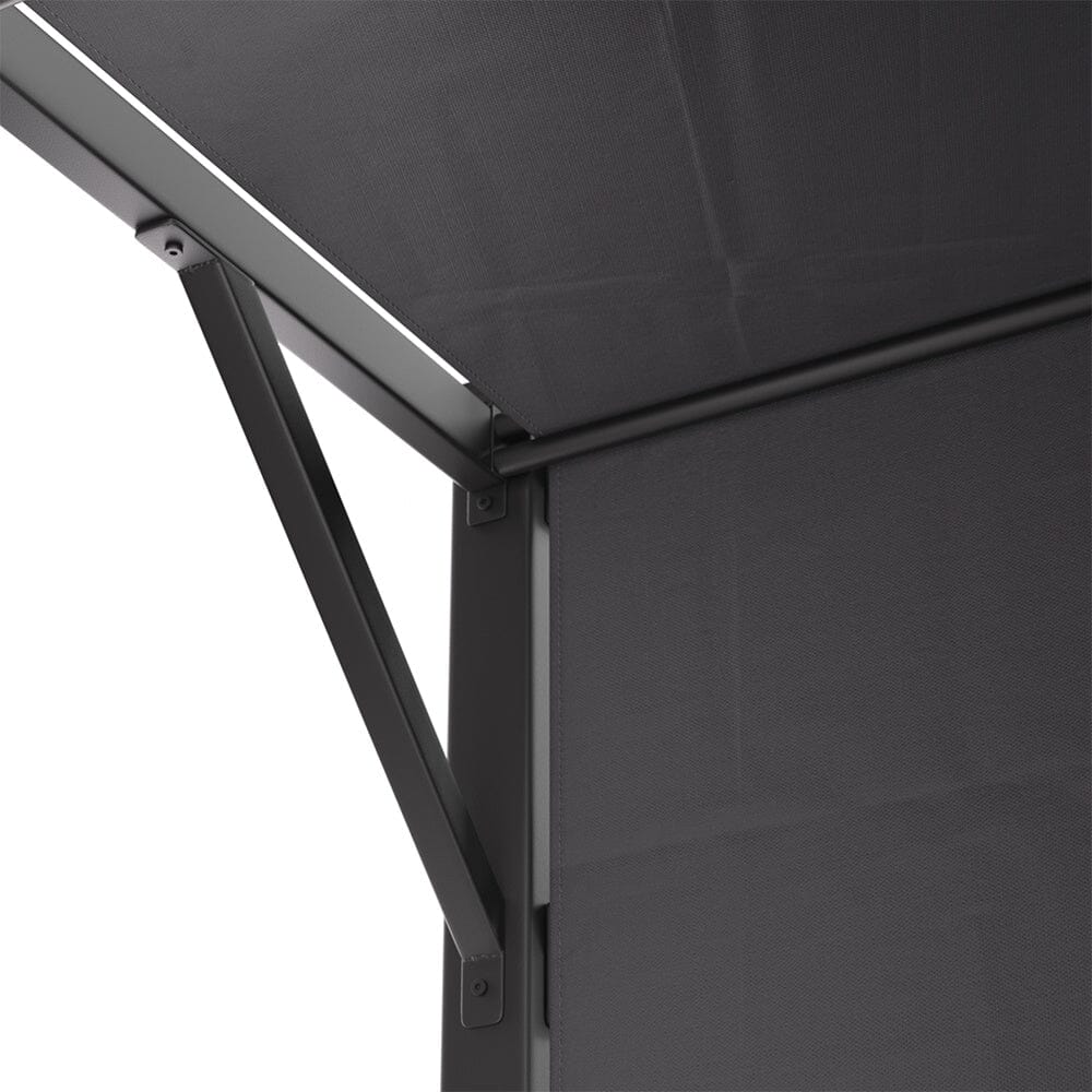 9ft Outdoor Steel Pergola Luxury with Retractable Canopy - House Comfort