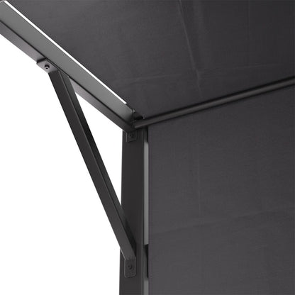 9ft Outdoor Steel Pergola Luxury with Retractable Canopy - House Comfort