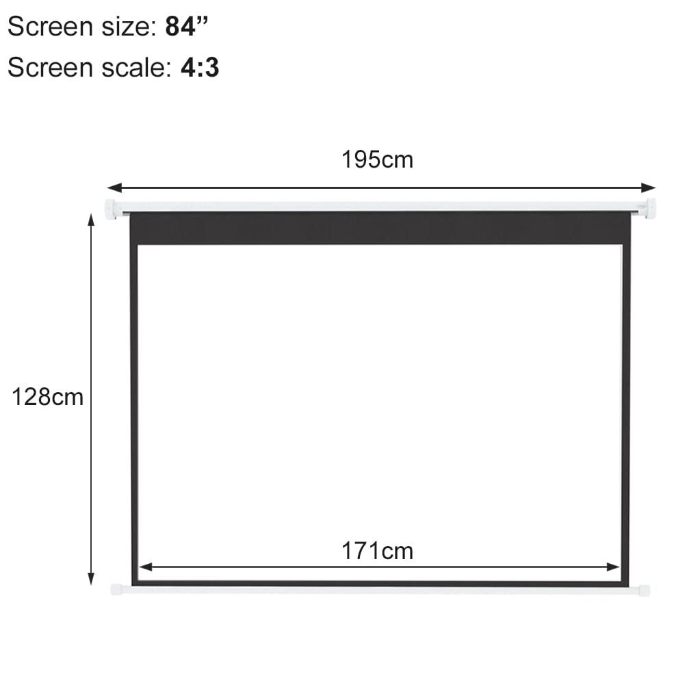 Wall Mount Electric Projector Screen for Home Theater Movie Velora Boutique