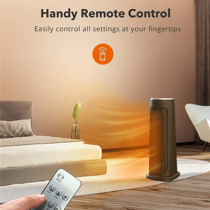 Intellectual Black Electric PTC Ceramic Heater with Remote Control Velora Boutique