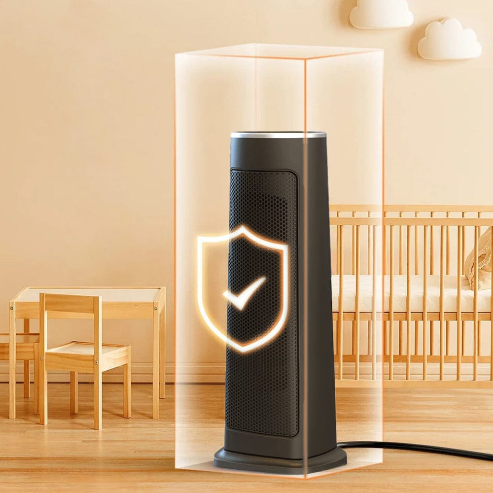 Intellectual Black Electric PTC Ceramic Heater with Remote Control Velora Boutique