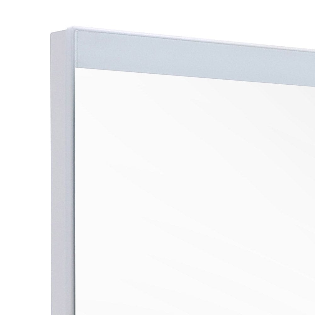 Large Rectangular Frameless Anti-Fog LED Vanity Mirror with Clock Velora Boutique