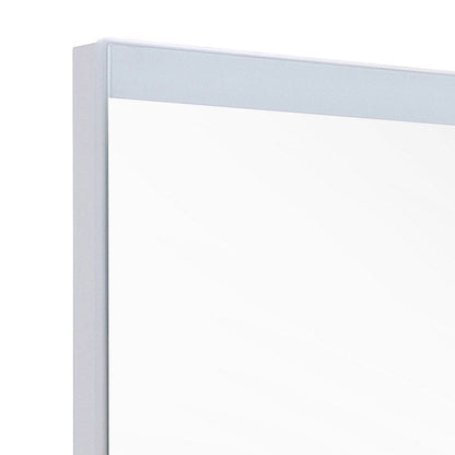 Large Rectangular Frameless Anti-Fog LED Vanity Mirror with Clock Velora Boutique