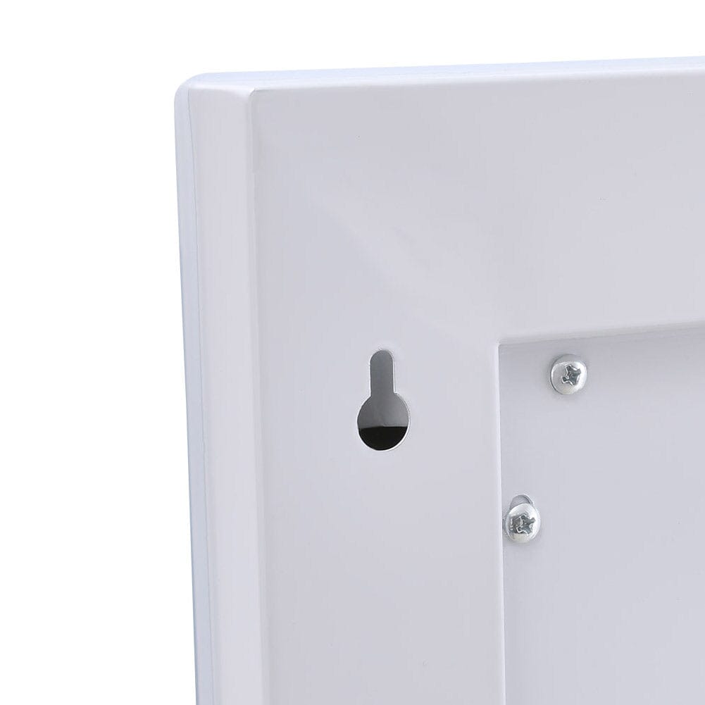 Large Rectangular Frameless Anti-Fog LED Vanity Mirror with Clock Velora Boutique