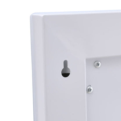 Large Rectangular Frameless Anti-Fog LED Vanity Mirror with Clock Velora Boutique