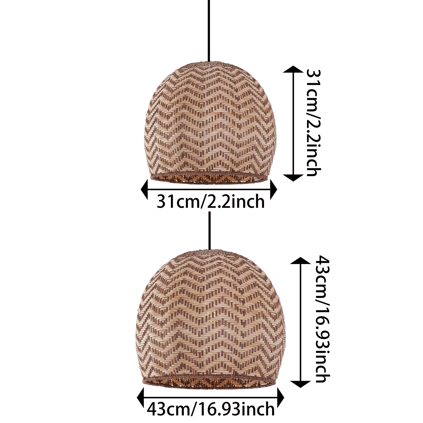 Lightsin Woven Rattan Ceiling Light with Wave Details for Modern Ceiling Lights Velora Boutique