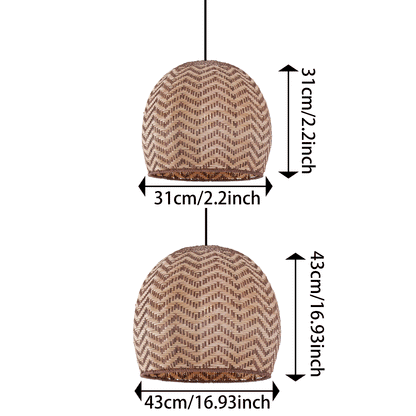 Lightsin Woven Rattan Ceiling Light with Wave Details for Modern Ceiling Lights Velora Boutique