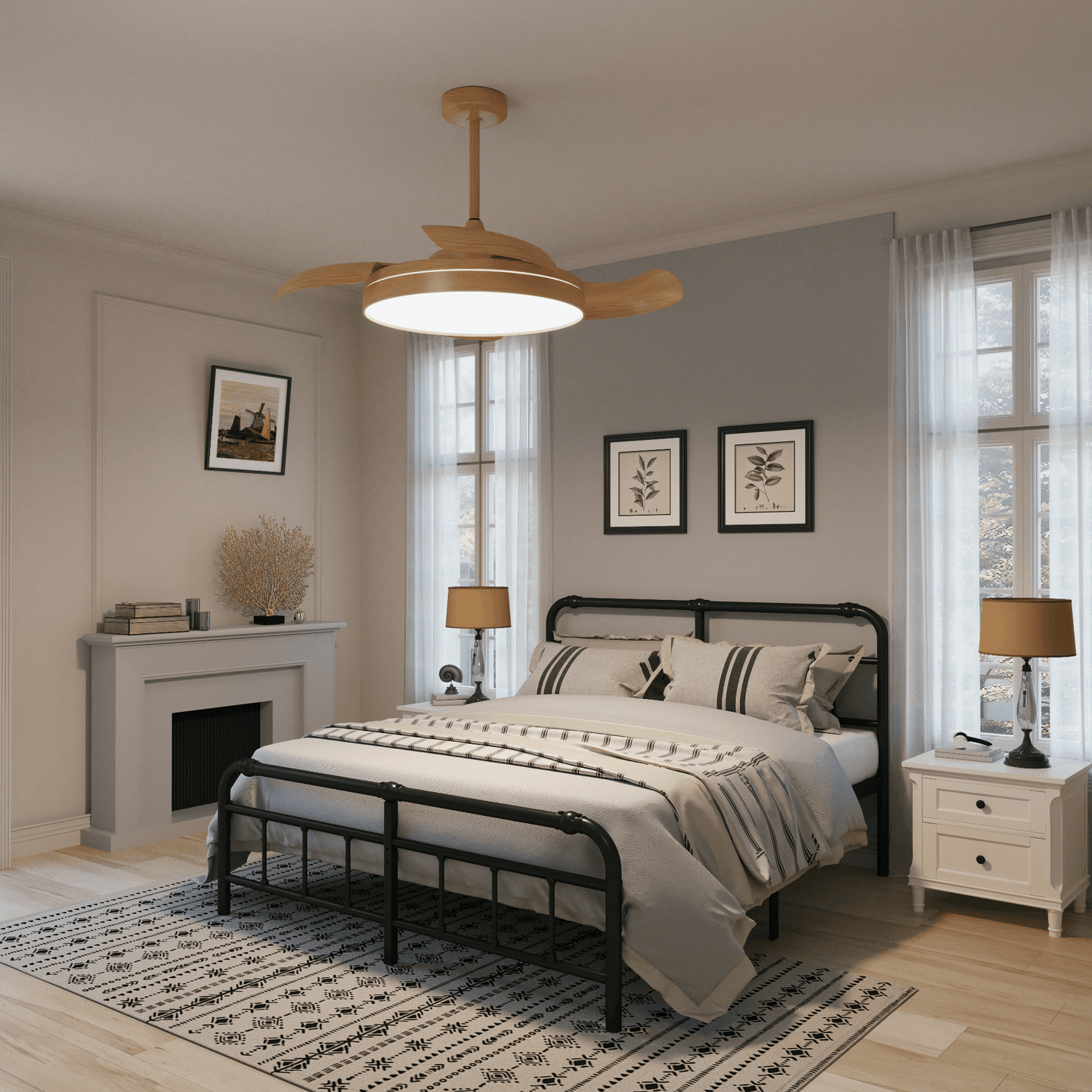 Lightsin Elegant Contemporary Ceiling Fan Light Featuring Soft LED Illumination Velora Boutique