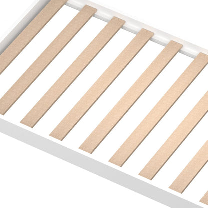 167 cm White Pine Wood House Frame Toddler Floor Bed Velora Boutique