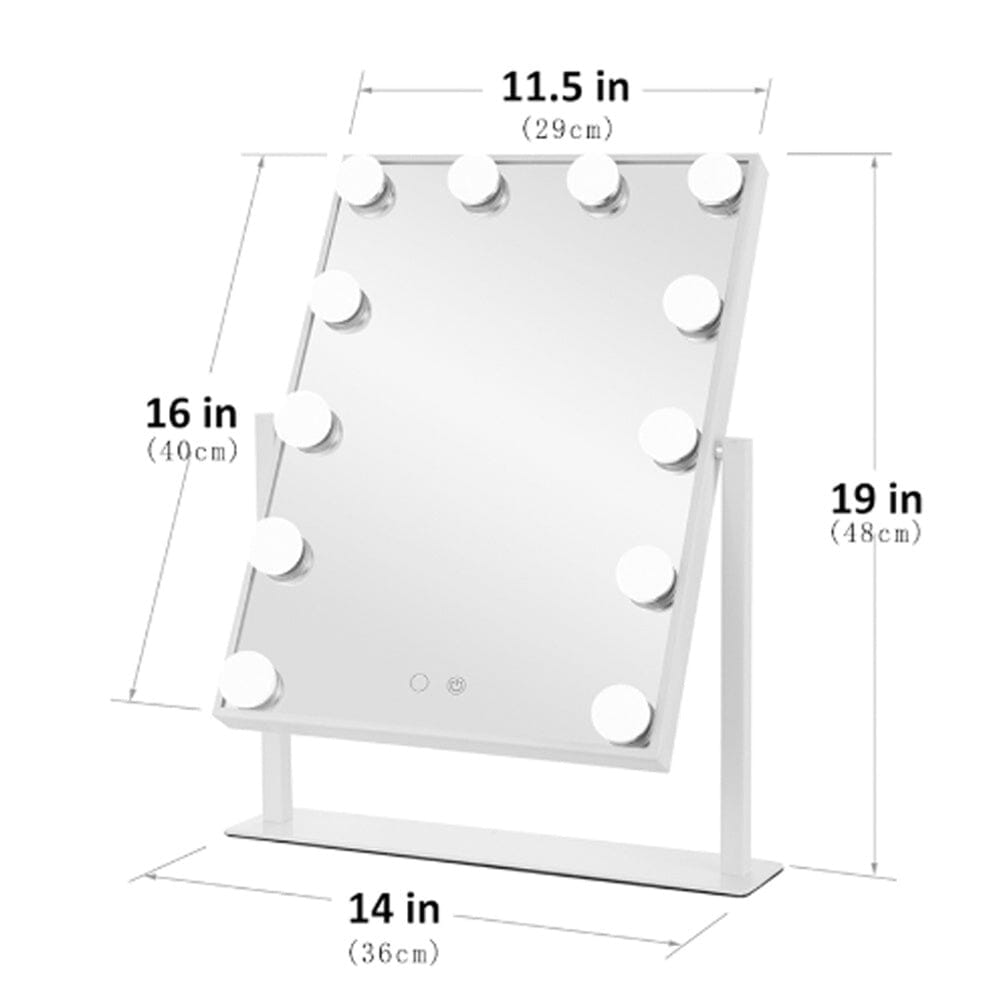 Adjustable Large Rectangular Lighted Makeup Mirror - House Comfort