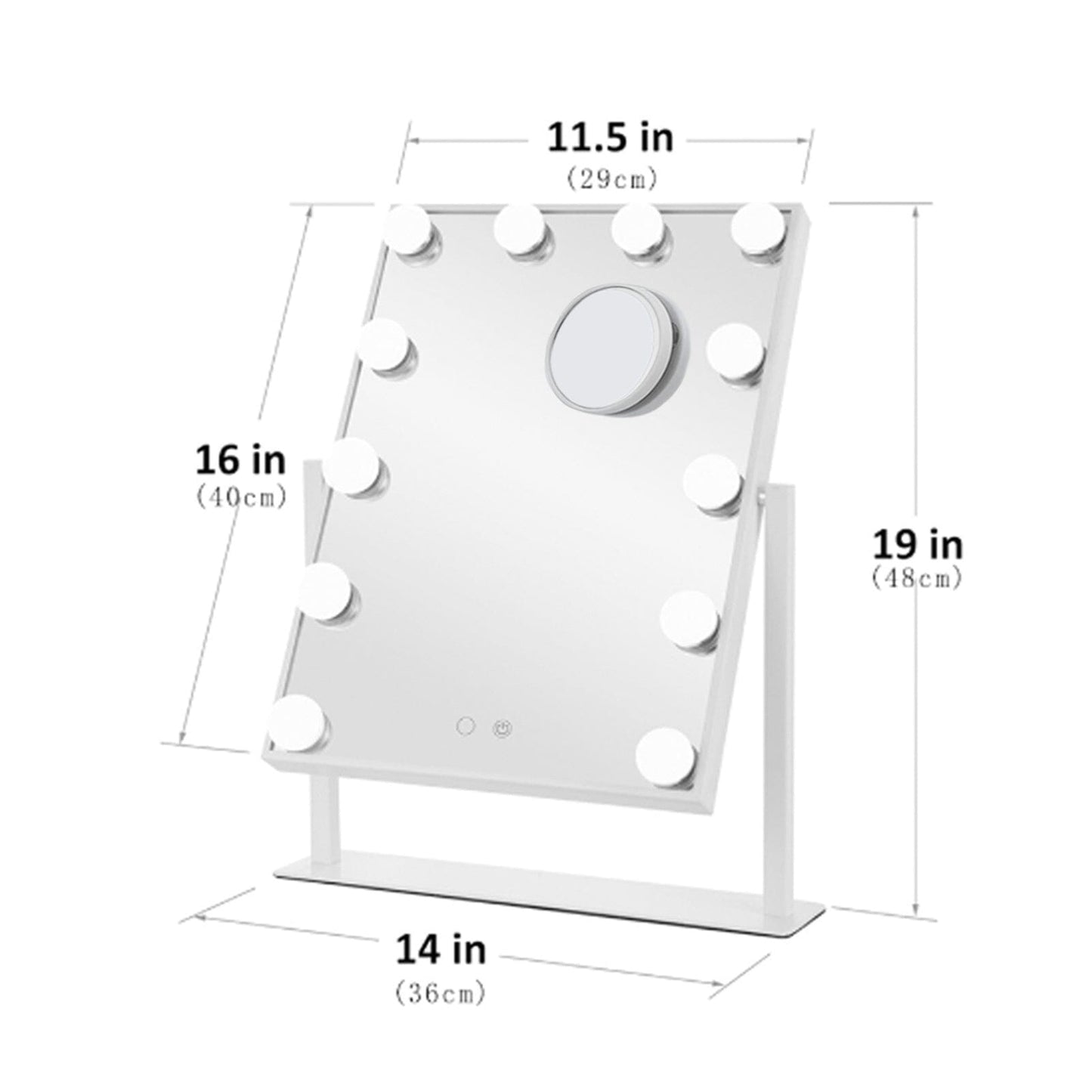 Adjustable Large Rectangular Lighted Makeup Mirror - House Comfort