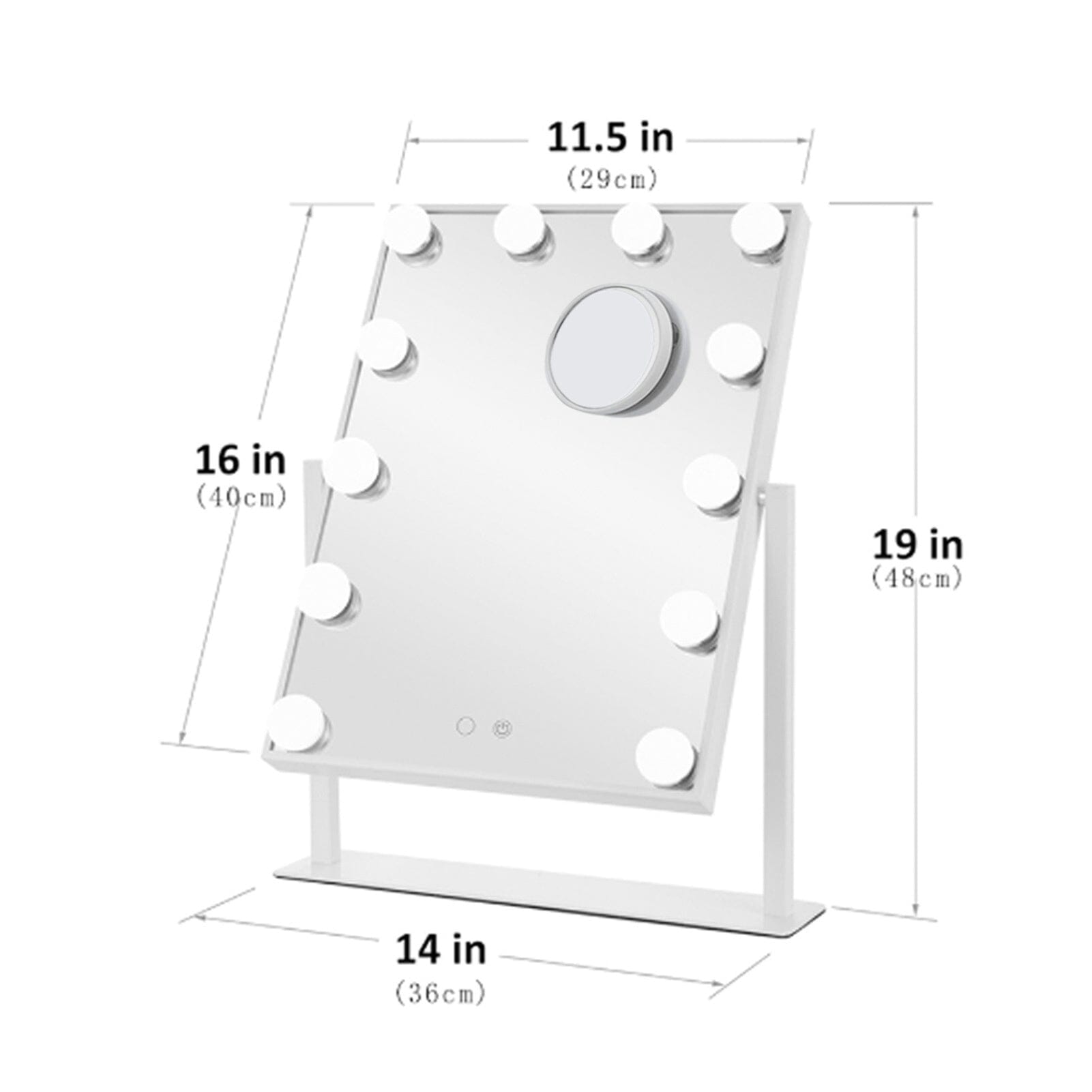 Adjustable Large Rectangular Lighted Makeup Mirror - House Comfort