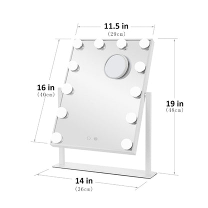 Adjustable Large Rectangular Lighted Makeup Mirror - House Comfort