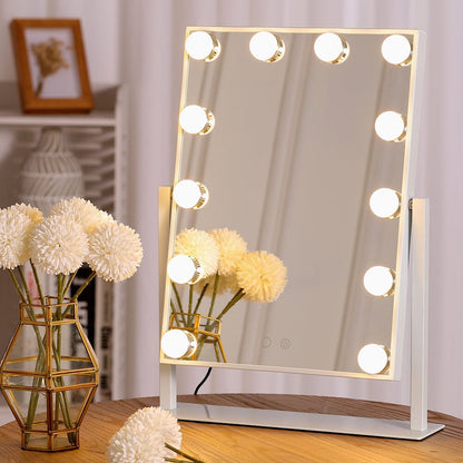 Adjustable Large Rectangular Lighted Makeup Mirror - House Comfort