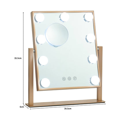 Adjustable LED Hollywood Vanity Mirror Touch Screen Control - House Comfort