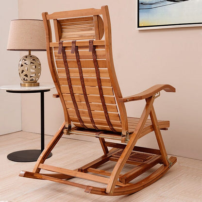 Bamboo Rocking Chair Foldable Recliner - House Comfort