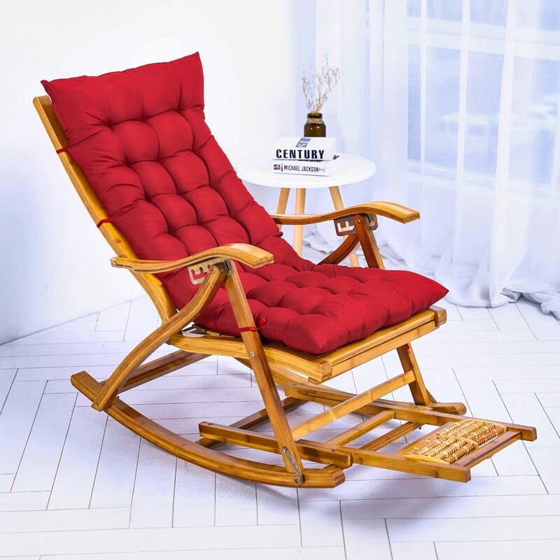 Bamboo Rocking Chair Foldable Recliner - House Comfort