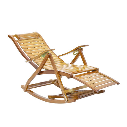 Bamboo Rocking Chair Foldable Recliner - House Comfort