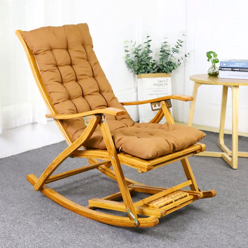 Bamboo Rocking Chair Foldable Recliner - House Comfort