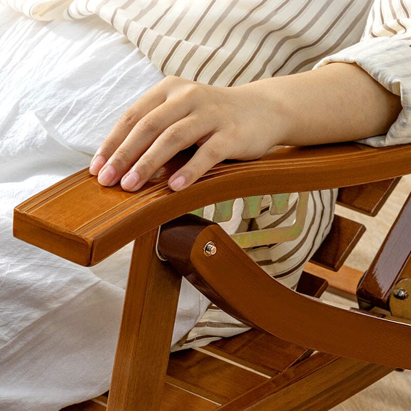 Bamboo Rocking Chair Foldable Recliner - House Comfort