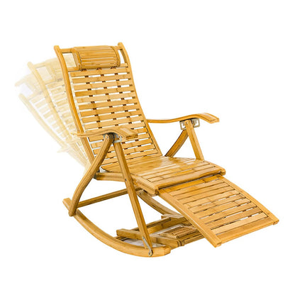 Bamboo Rocking Chair Foldable Recliner - House Comfort