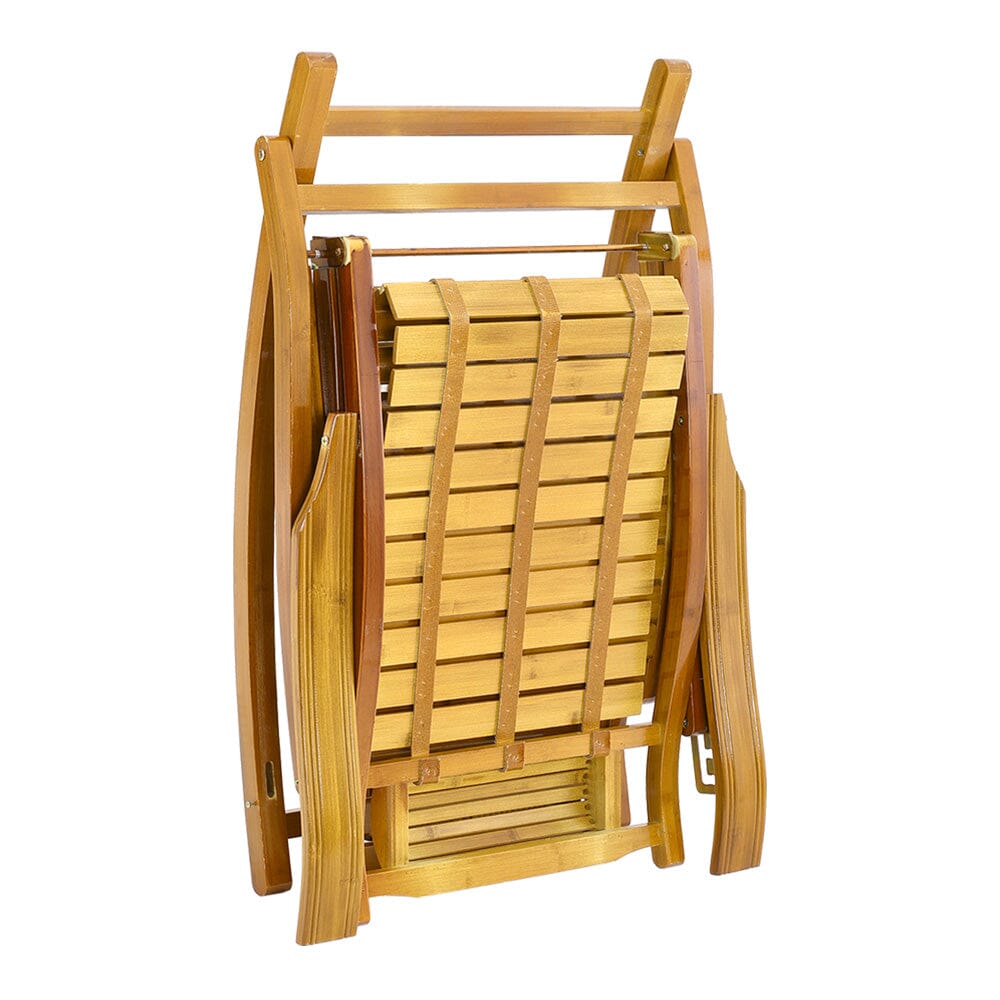 Bamboo Rocking Chair Foldable Recliner - House Comfort