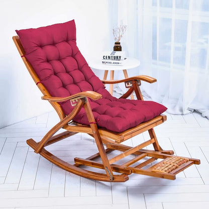 Bamboo Rocking Chair Foldable Recliner - House Comfort