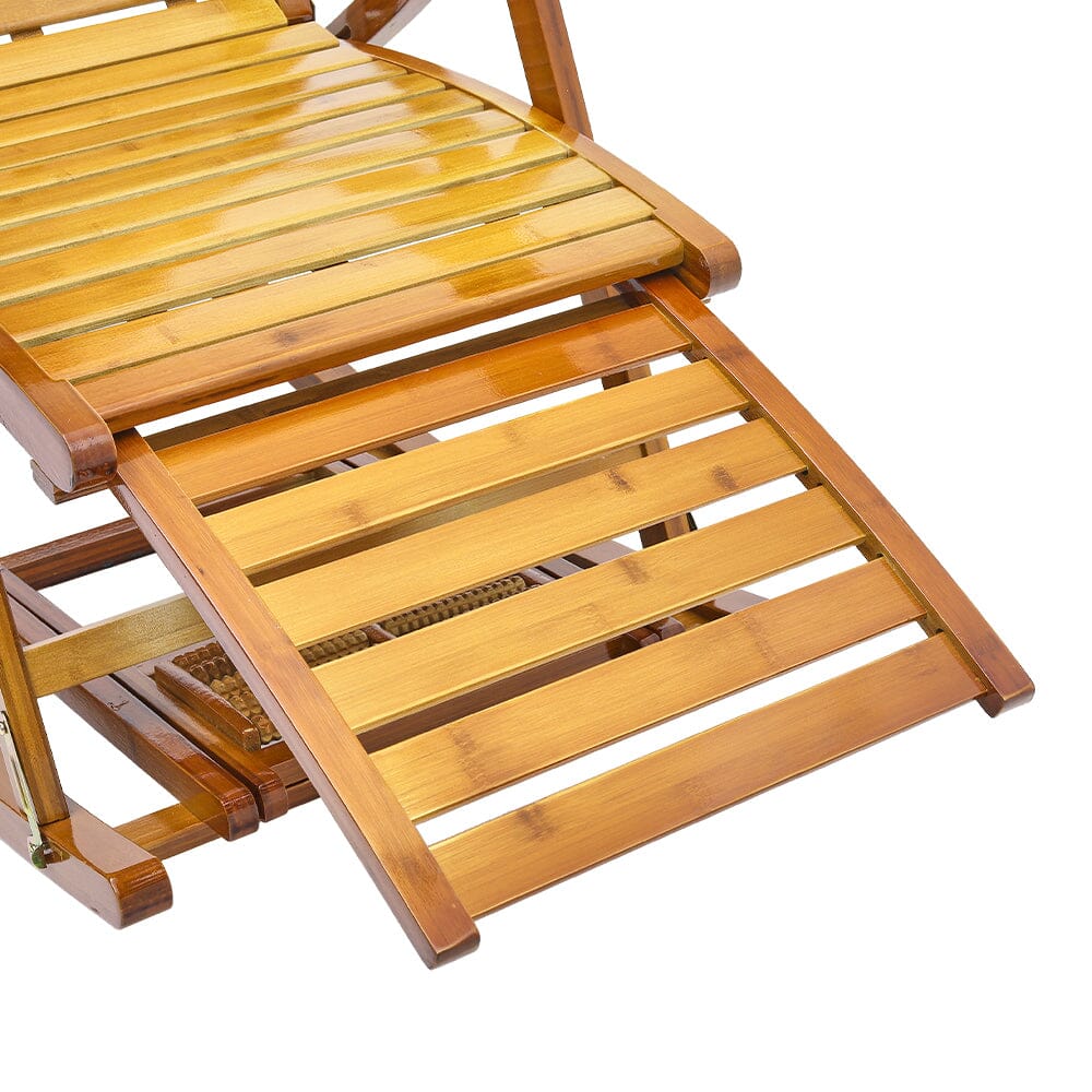 Bamboo Rocking Chair Foldable Recliner - House Comfort