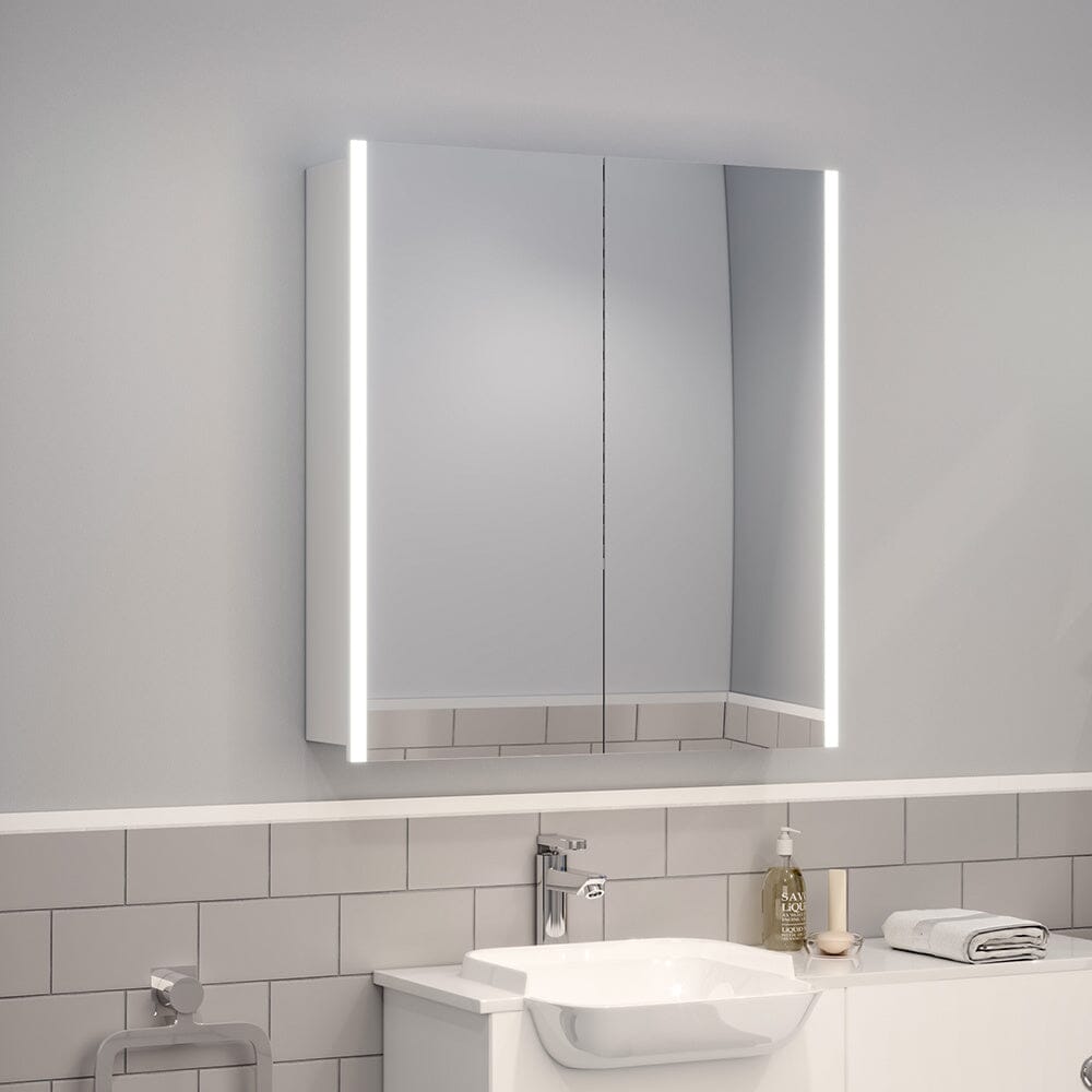 Bathroom Double Doors LED Mirror Cabinet with Smart Switch - House Comfort