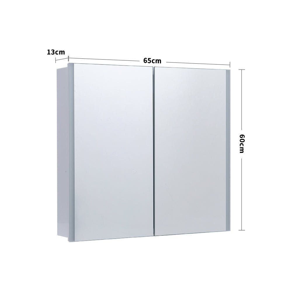 Bathroom Double Doors LED Mirror Cabinet with Smart Switch - House Comfort