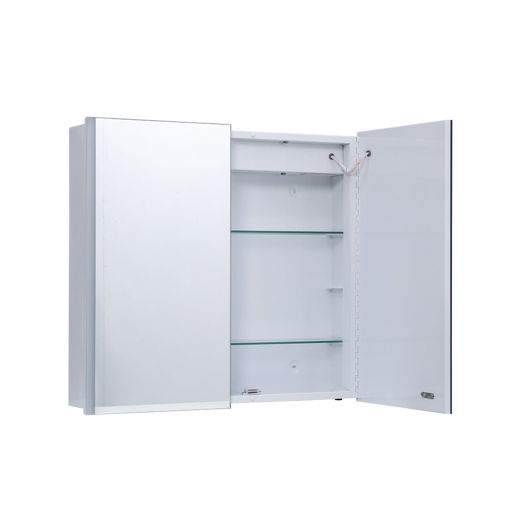 Bathroom Double Doors LED Mirror Cabinet with Smart Switch - House Comfort