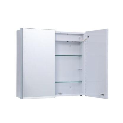 Bathroom Double Doors LED Mirror Cabinet with Smart Switch - House Comfort