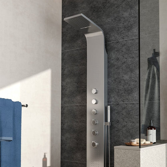 Bathroom Silver Stainless Steel Shower Tower Panel - House Comfort