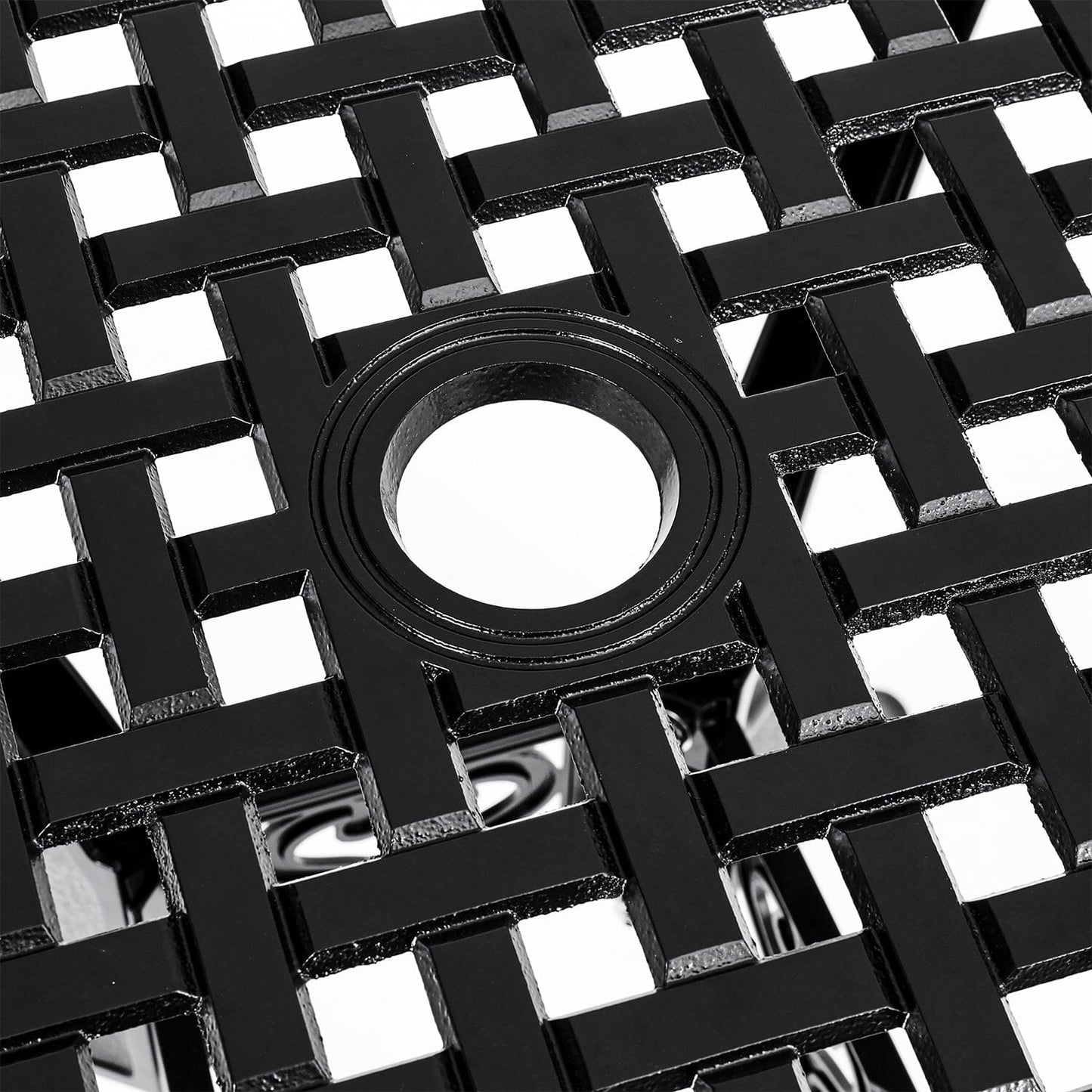 Black Cast Aluminium Square Outdoor Dining Table - House Comfort