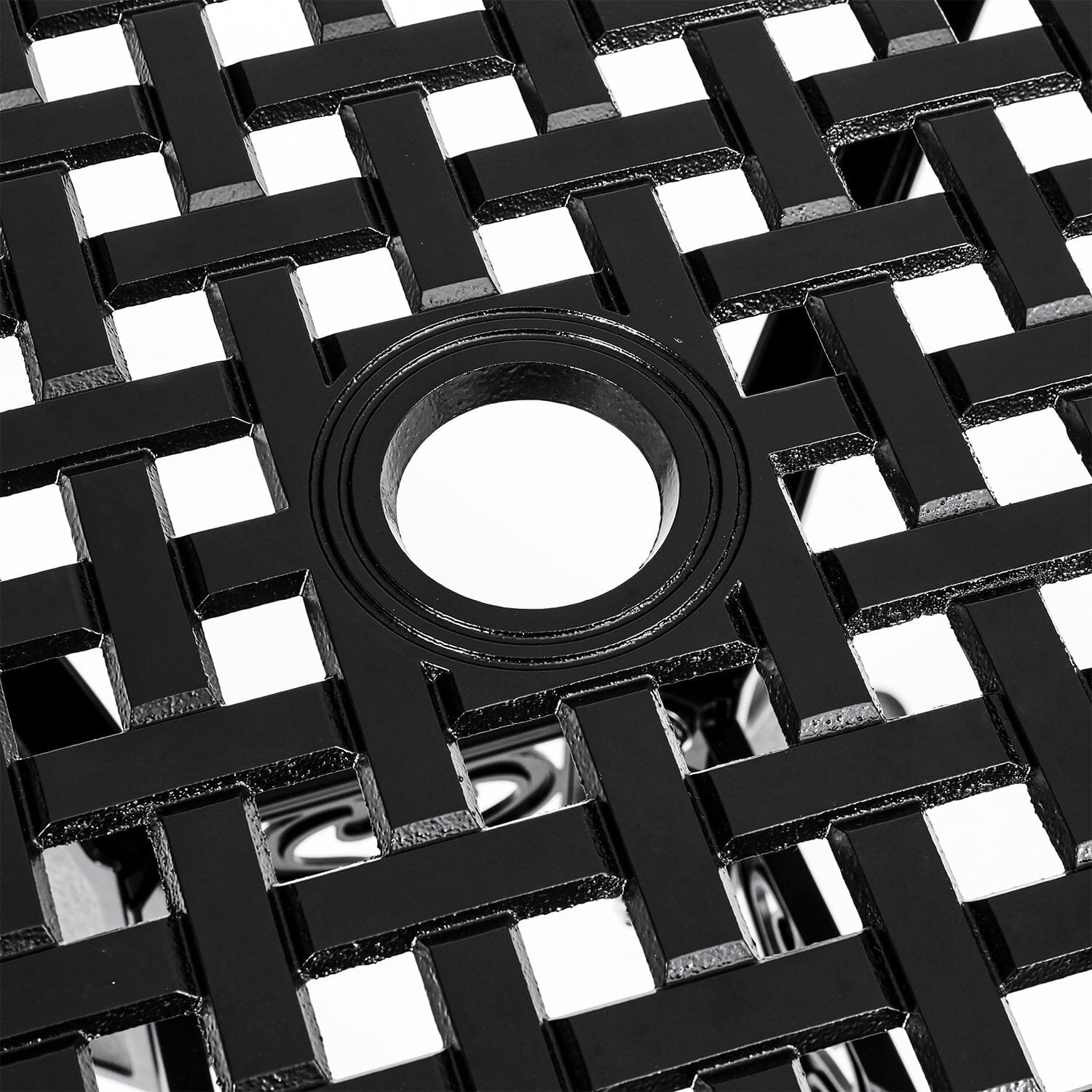 Black Cast Aluminium Square Outdoor Dining Table - House Comfort