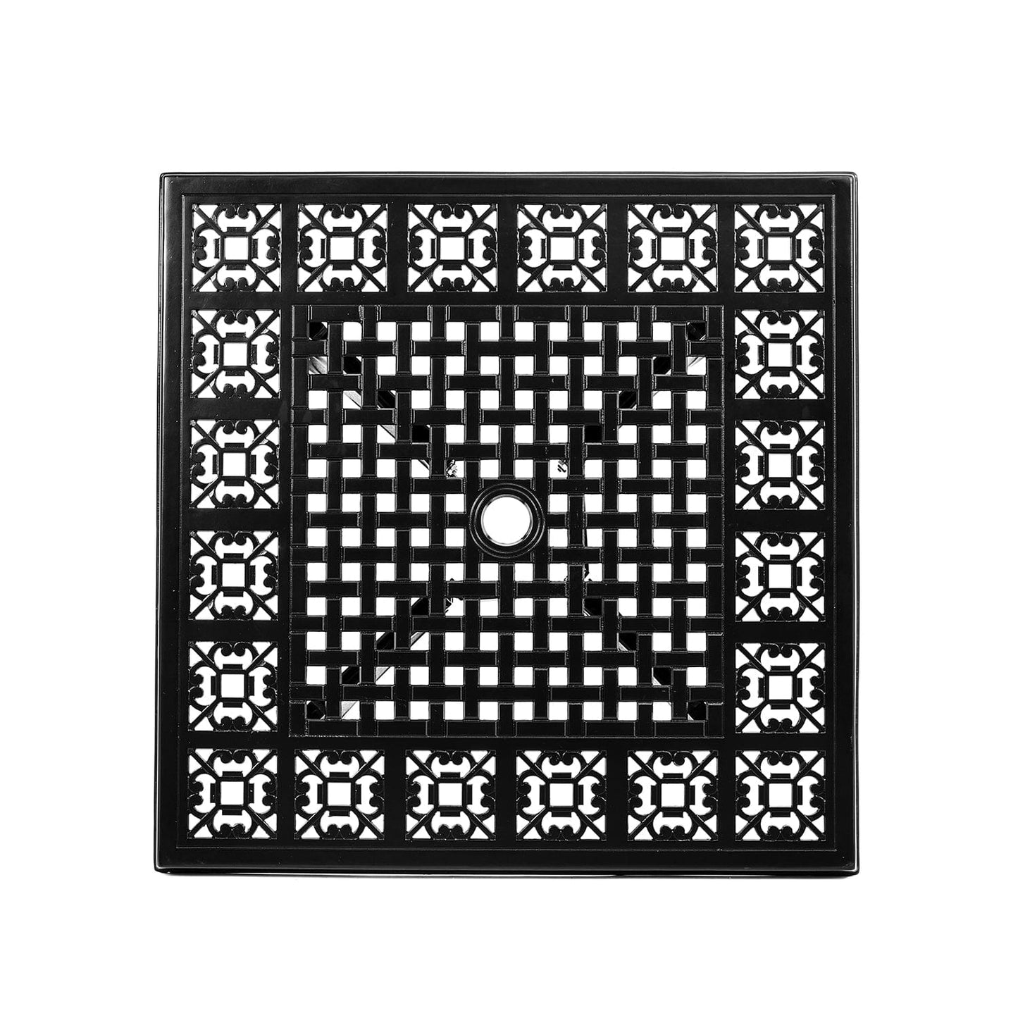 Black Cast Aluminium Square Outdoor Dining Table - House Comfort