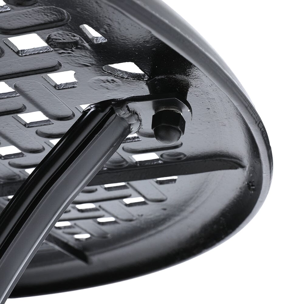 Black Cast Aluminum Round Patio Dining Table with Umbrella Hole - House Comfort