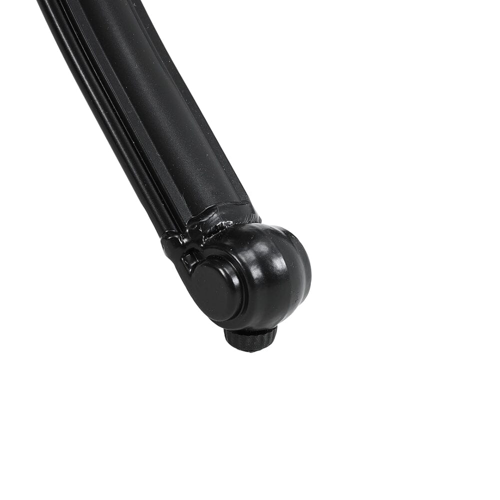 Black Cast Aluminum Round Patio Dining Table with Umbrella Hole - House Comfort