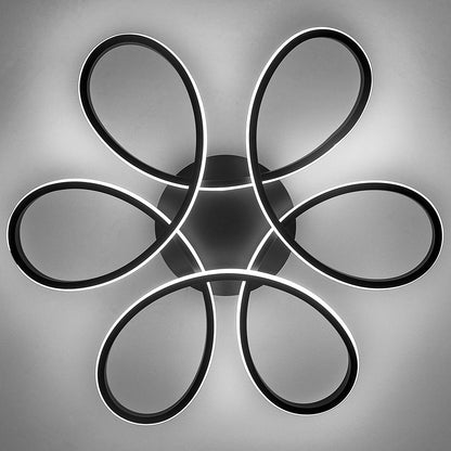 Black Frame Modern Dimmable/White LED Chandelier Ceiling Light - House Comfort