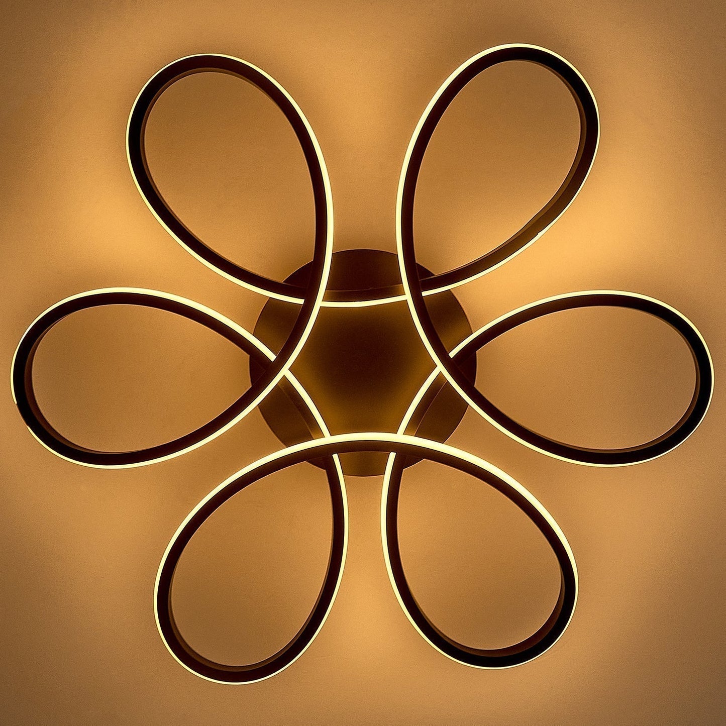 Black Frame Modern Dimmable/White LED Chandelier Ceiling Light - House Comfort