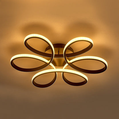 Black Frame Modern Dimmable/White LED Chandelier Ceiling Light - House Comfort