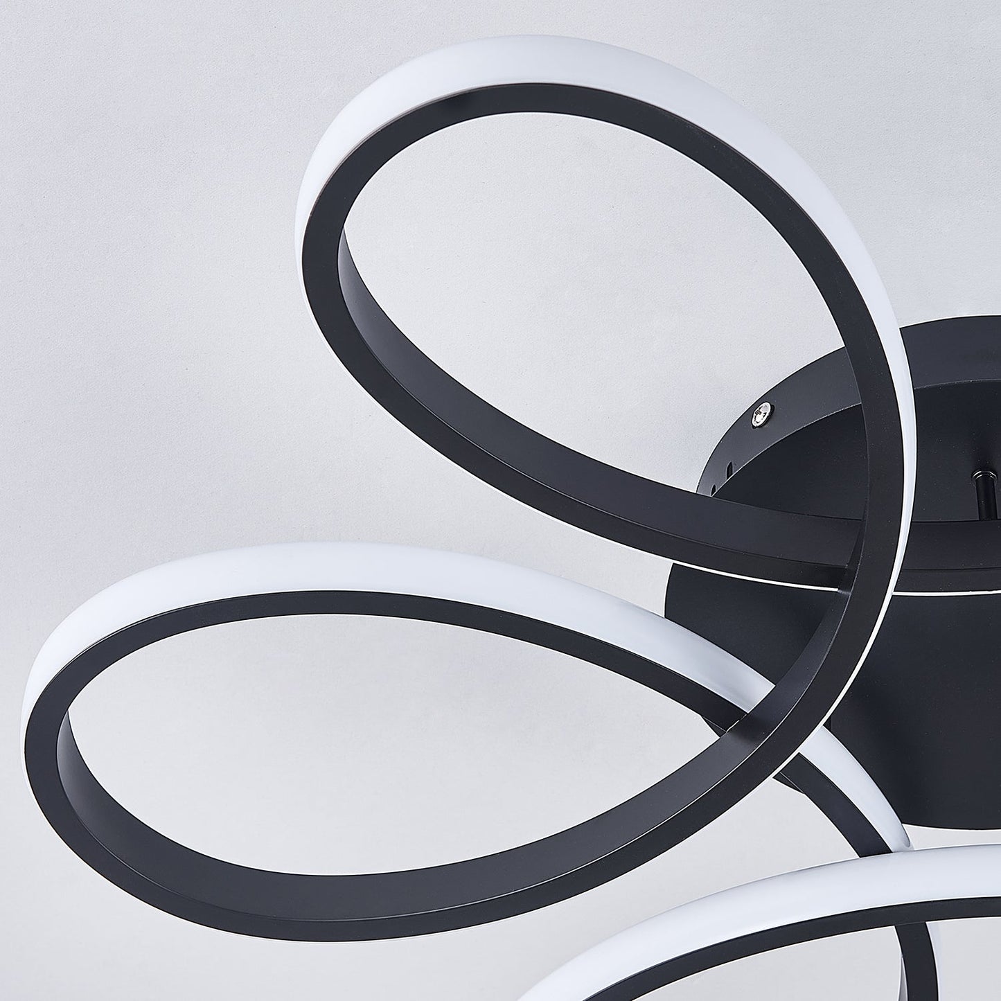 Black Frame Modern Dimmable/White LED Chandelier Ceiling Light - House Comfort