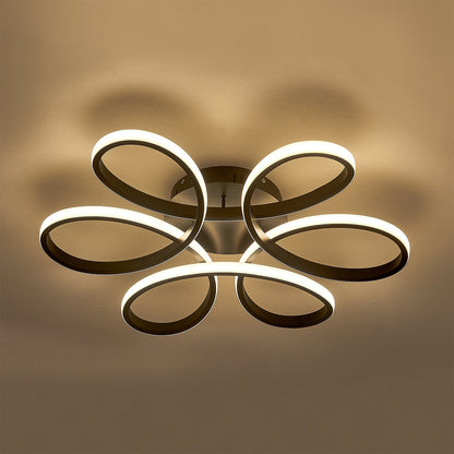 Black Frame Modern Dimmable/White LED Chandelier Ceiling Light - House Comfort