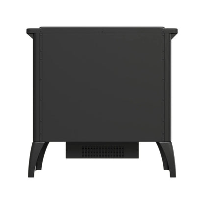 Black Freestanding Electric Fireplace Heater with Adjustable Flame Brightness - House Comfort