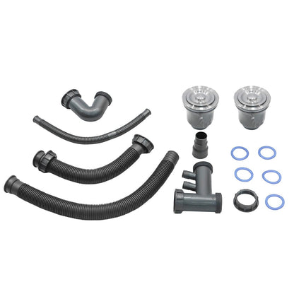 Black High - quality Equal Double Bowl Undermount Kitchen Sink - House Comfort