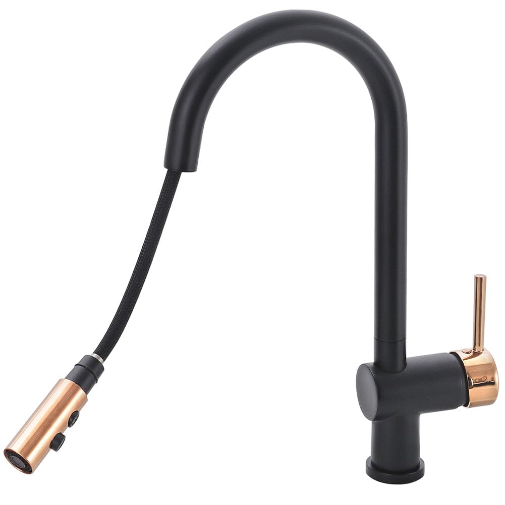Black Pull Out Single Lever Mono Tap with 2 Jet Options - House Comfort
