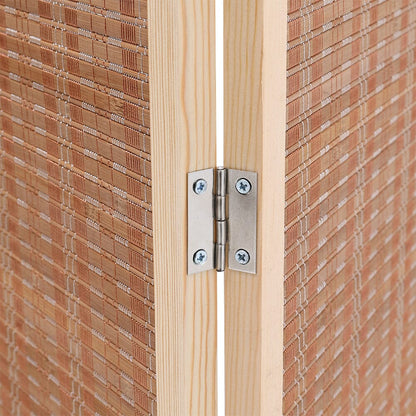 Brown Bamboo Woven 6 - Panel Folding Room Divider - House Comfort
