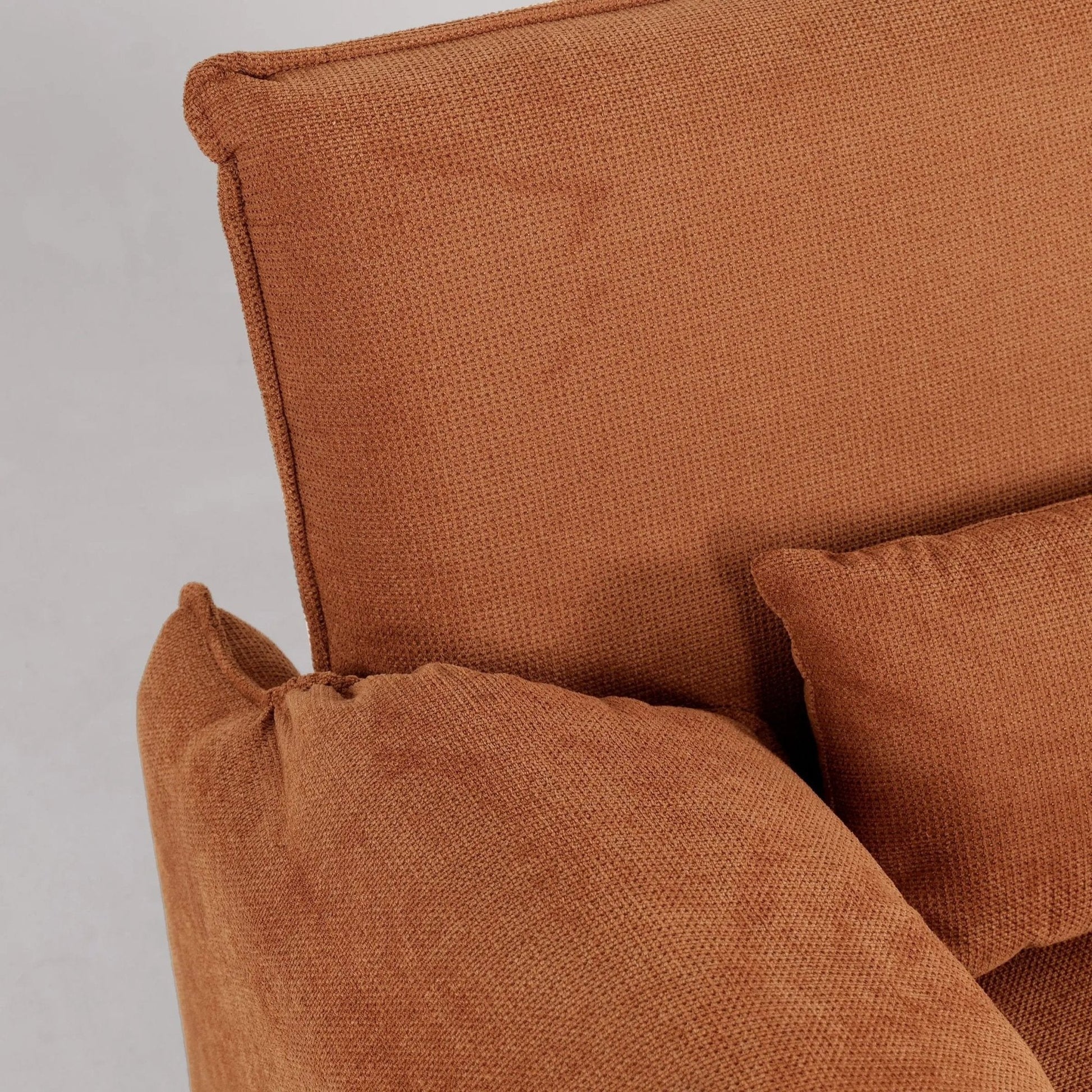 Caramel & Ginger Yellow Fabric Sofa Bed with Adjustable Backrest and Easy Pull - Out Mechanism - House Comfort